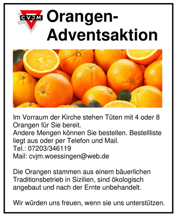 Orangen-Adventsaktion